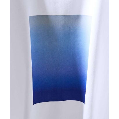 グラデーション グラフィック プリントTシャツ/オーバーサイズ （チャコールグレー）｜詳細画像