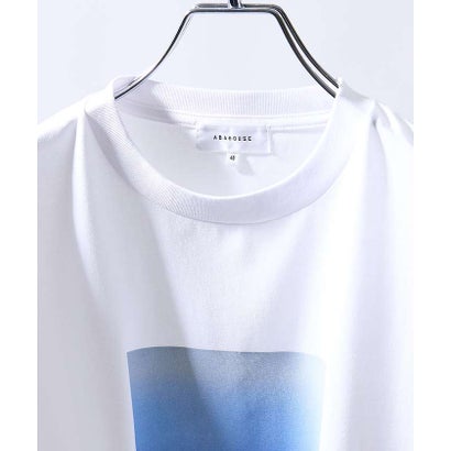 グラデーション グラフィック プリントTシャツ/オーバーサイズ （チャコールグレー）｜詳細画像