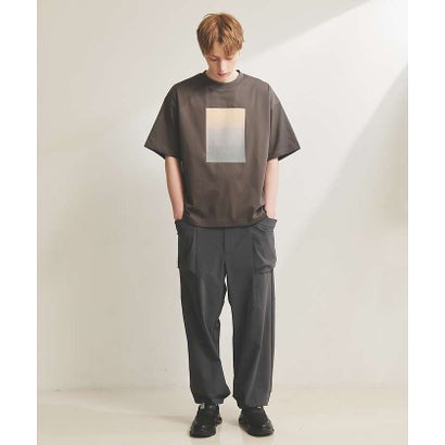グラデーション グラフィック プリントTシャツ/オーバーサイズ （グレー系その他1）｜詳細画像