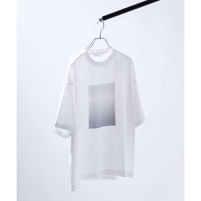グラデーション グラフィック プリントTシャツ/オーバーサイズ （グレー系その他1）｜詳細画像