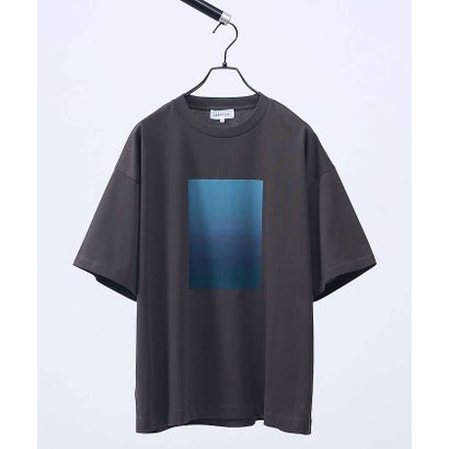 グラデーション グラフィック プリントTシャツ/オーバーサイズ （グレー系その他1）｜詳細画像