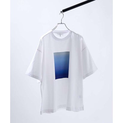 グラデーション グラフィック プリントTシャツ/オーバーサイズ （グレー系その他1）｜詳細画像