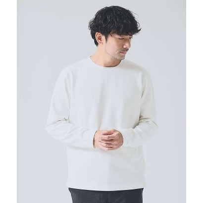 【SMART CLOSET】抗菌防臭 ポンチクルーネック 長袖Tシャツ （ネイビー）｜詳細画像
