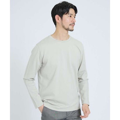 【SMART CLOSET】抗菌防臭 ポンチクルーネック 長袖Tシャツ （ネイビー）｜詳細画像