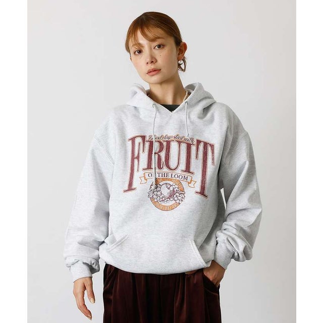 【FRUIT OF THE LOOM】PRINT HOOD8/プリントフーディー （ホワイト）
