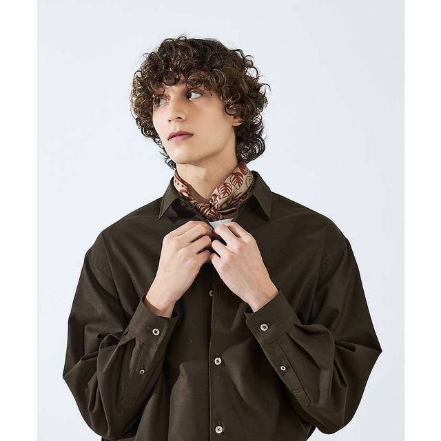 TW REGULARCOLLAR SHIRTS （ブラウン）
