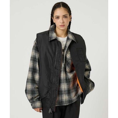 【ALPHA / アルファ】MA-1 RELAXED FIT VEST / リラ （ブラック）｜詳細画像