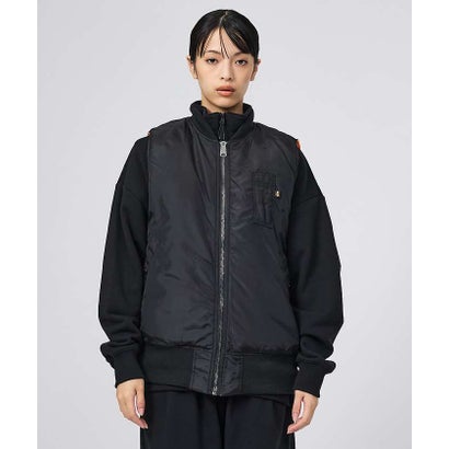 【ALPHA / アルファ】MA-1 RELAXED FIT VEST / リラ （ブラック）｜詳細画像
