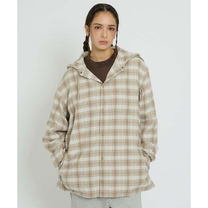 【NANGA / ナンガ】GRID TARTAN FIELD HOOD SHIR （ブルー）｜詳細画像