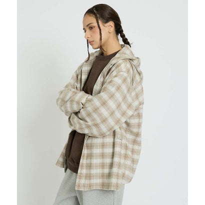 【NANGA / ナンガ】GRID TARTAN FIELD HOOD SHIR （ブルー）｜詳細画像