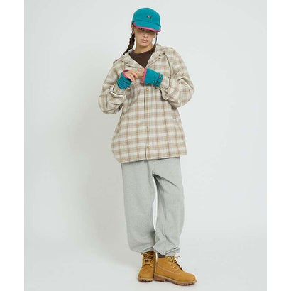 【NANGA / ナンガ】GRID TARTAN FIELD HOOD SHIR （ブルー）｜詳細画像