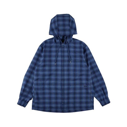 【NANGA / ナンガ】GRID TARTAN FIELD HOOD SHIR （ブルー）｜詳細画像
