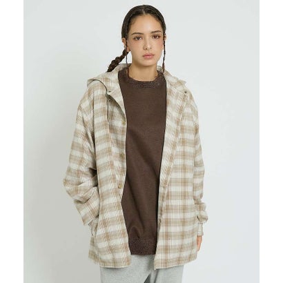 【NANGA / ナンガ】GRID TARTAN FIELD HOOD SHIR （ブルー）｜詳細画像