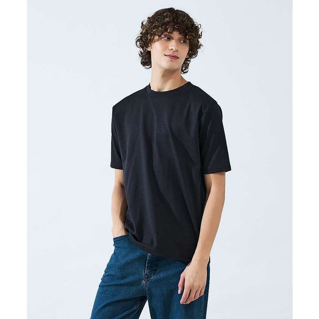 ドレススラブ クルーネック半袖Tシャツ （スミクロ）