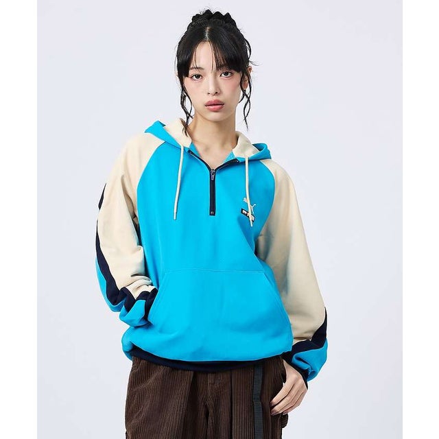【PUMA × SCYE / プーマ × サイ】HALF ZIP HOOD / （ブルー）