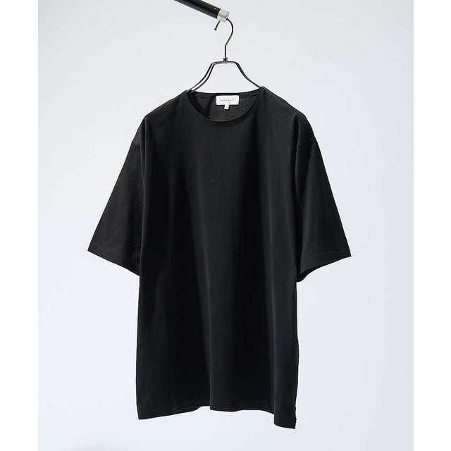 圧着 シームレスTシャツ / リラックスフィット （ブラック）