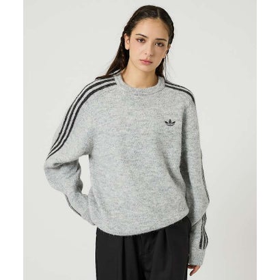 アバハウス ABAHOUSE 【adidas / アディダス】3STRIPES FLUFFY KNIT / 3 （グレー）｜詳細画像