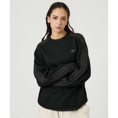 アバハウス ABAHOUSE 【adidas / アディダス】3STRIPES FLUFFY KNIT / 3 （ブラック）｜詳細画像