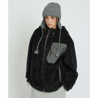 【NANGA / ナンガ】BOA FLEECE FULL ZIP PARKA / （ブラック）｜詳細画像