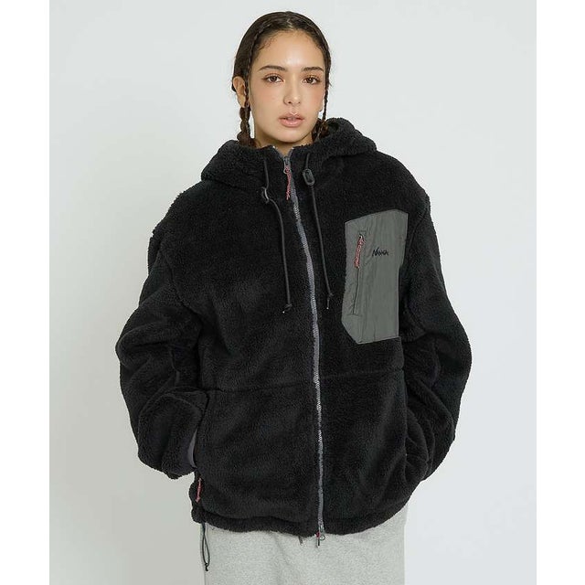 【NANGA / ナンガ】BOA FLEECE FULL ZIP PARKA / （ブラック）