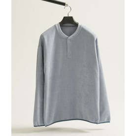 シェニールフリース ヘンリーネック スウェットプルオーバー【予約】 （ブルーグレー）
