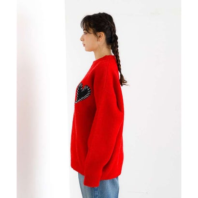 【Revo.レボ】ワンポイントハートステッチルーズニット/ユニセックス/TH-3 （ブラック系その他1）｜詳細画像