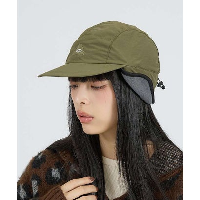 【POLER】 NYLON FLAP CAP / ナイロン フラップ キャップ【 （カーキ）｜詳細画像