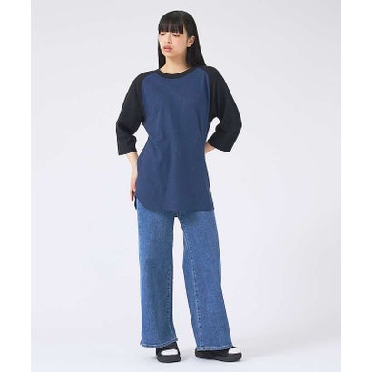 【JEMORGAN /ジェーイーモーガン 】ワッフルラグランスリーブ7分袖Tシャ （グリーン系その他1）｜詳細画像