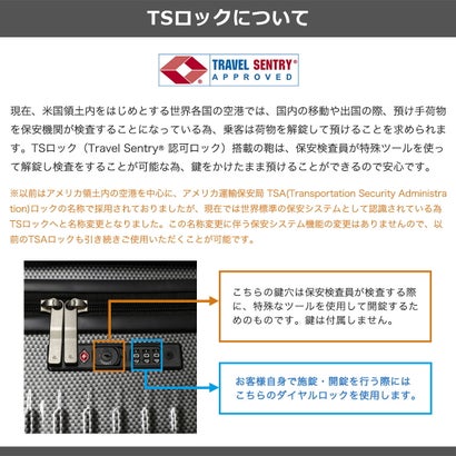 エーストーキョー 正規品10年保証 スーツケース メンズ レディース 52L 5泊 6泊 5泊6日 キャスターストッパー付 TSロック 国内旅行 海外旅行 旅行 出張 ace エース パリセイド3-Z 06914（ホワイトカーボン）｜詳細画像