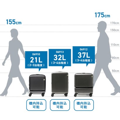 エーストーキョー 正規品10年保証 スーツケース メンズ レディース 機内持ち込み 32L 4泊 3泊 3泊4日 キャスターストッパー付 TSロック 国内旅行 旅行 出張 エース パリセイド3-Z 06913（ブラックカーボン）｜詳細画像
