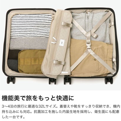 正規品10年保証 スーツケース メンズ レディース 機内持ち込み 32L 4泊 3泊 3泊4日 キャスターストッパー付 TSロック 国内旅行 旅行 出張 エース パリセイド3-Z 06913 （ヘアラインブロンズ）｜詳細画像