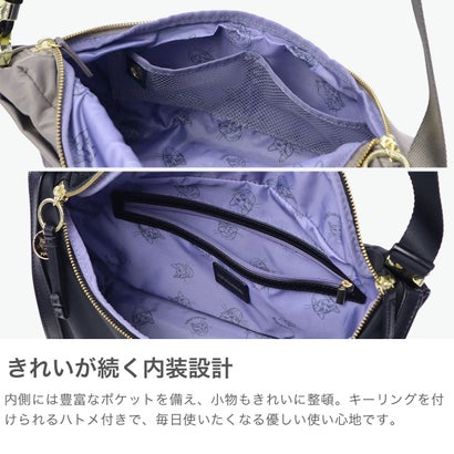 正規品5年保証 ボディバッグ レディース 斜めがけバッグ ブランド 大人 バッグ 6L A5 ショルダー 斜め掛け 猫 ネコ コラボ ワンショルダー HAyU×ace. HAyU ユッカ 17835 （モカ(ネコヘッド柄)）｜詳細画像