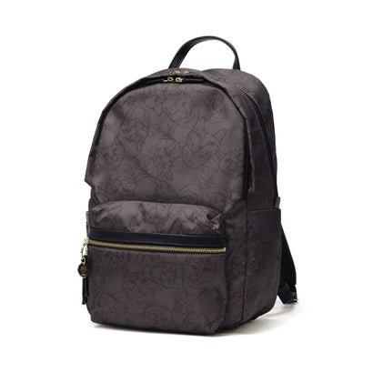 正規品5年保証 リュック レディース バッグ ブランド 大人 きれいめ カジュアル 軽量 小さめ 19L A4 猫 ネコ コラボ 旅行 HAyU×ace. HAyU ユッカ リュックサック 17836 （モカ(ネコヘッド柄)）｜詳細画像