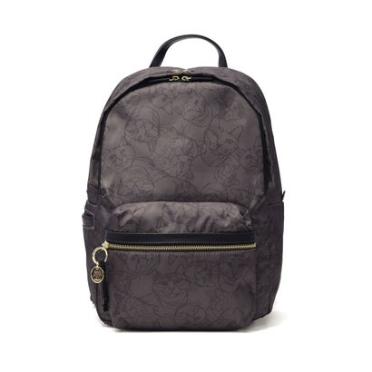 正規品5年保証 リュック レディース バッグ ブランド 大人 きれいめ カジュアル 軽量 小さめ 19L A4 猫 ネコ コラボ 旅行 HAyU×ace. HAyU ユッカ リュックサック 17836 （モカ(ネコヘッド柄)）｜詳細画像