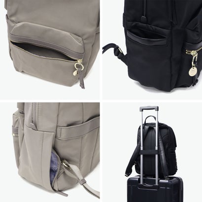 正規品5年保証 リュック レディース バッグ ブランド 大人 きれいめ カジュアル 軽量 小さめ 19L A4 猫 ネコ コラボ 旅行 HAyU×ace. HAyU ユッカ リュックサック 17836 （モカ(ネコヘッド柄)）｜詳細画像