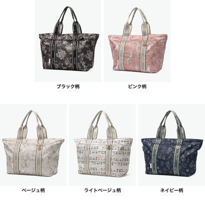 正規品5年保証 トートバッグ レディース 大きめ A4 B4 ファスナー付き ブランド 旅行 カジュアル 横 軽量 30L 軽い 肩掛け かわいい 猫 HAyU フォールディングバッグ 17862 （ブラック柄）｜詳細画像
