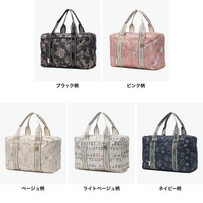 正規品5年保証 ボストンバッグ レディース 小さめ 旅行 ブランド 軽量 32L A4 B4 3泊 2泊3日 軽い かわいい 猫 大人 折りたたみ HAyU フォールディングバッグ 17863 （ブラック柄）｜詳細画像