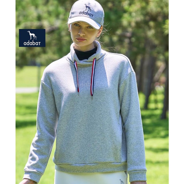 ◆【ADABAT NAVY】ボンバーヒート（R）フーディープルオーバー （グレー(012)）