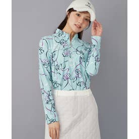 ラインフラワーハーフジッププルオーバー （ミントグリーン(121)）