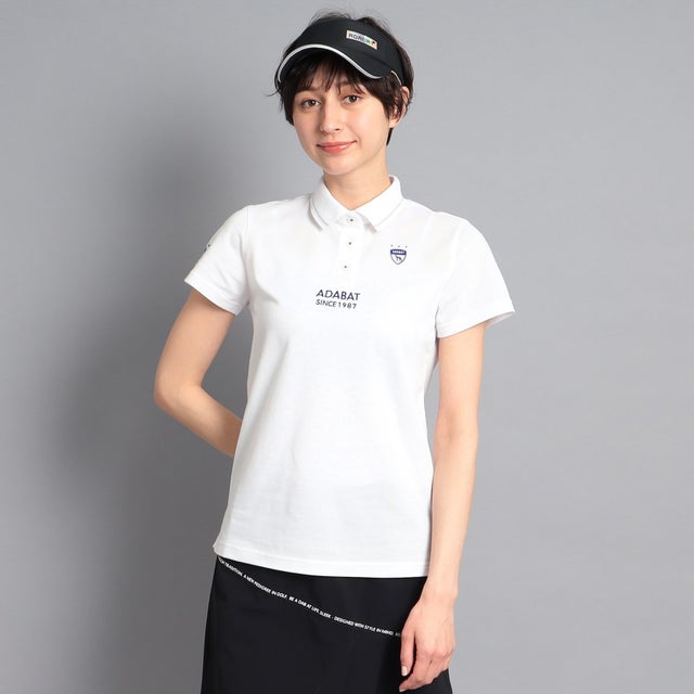 
                    ロゴデザイン 半袖ポロシャツ （ホワイト(001)）
