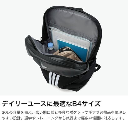 リュック メンズ レディース 大容量 通学 ブランド 軽量 軽い カジュアル おしゃれ シンプル 通勤 旅行 スポーツ 部活 B4 A4 30.2L イーピーエス バックパック 30L HM227 （BLACK×BLACK）｜詳細画像