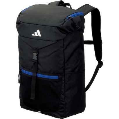 アディダス adidas サッカー ボール用デイパック 27L 黒色 青色 ブラック ブライトロイヤル リュック リュックサック 通学 部活 サ （ブラック×ブライトロイヤ）｜詳細画像