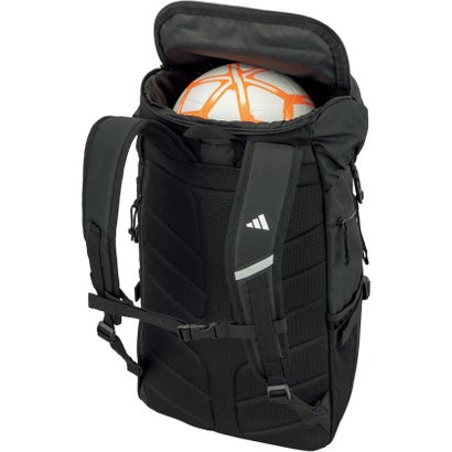 アディダス adidas サッカー ボール用デイパック 32L ブラック 黒 リュック リュックサック 通学 部活 サッカー バレーボール 中学 （ブラック）｜詳細画像