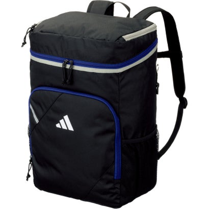 アディダス adidas サッカー ボール用デイパック 30L 黒色 青色 ブラック セミルーシドブルー リュック リュックサック 通学 部活動 （ブラック×セミルーシドブ）｜詳細画像