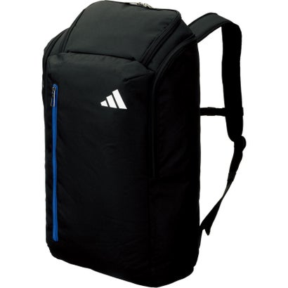 アディダス adidas サッカー ボール用デイパック 35L 黒色 青色 ブラック ルーシドブルー リュック リュックサック 通学 部活動 サ （ブラック×ルーシドブルー）｜詳細画像