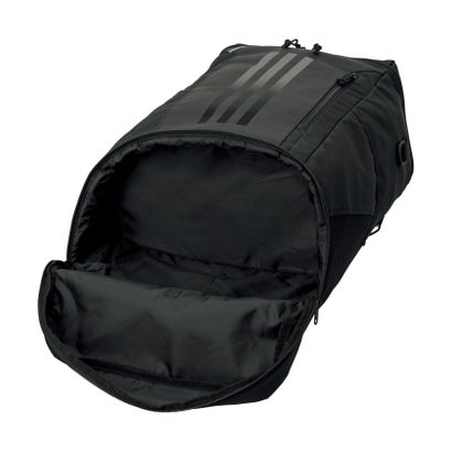 アディダス adidas サッカー ボール用デイパック 40L ブラック 黒 リュック リュックサック 通学 部活 サッカー バレーボール 中学 （ブラック）｜詳細画像