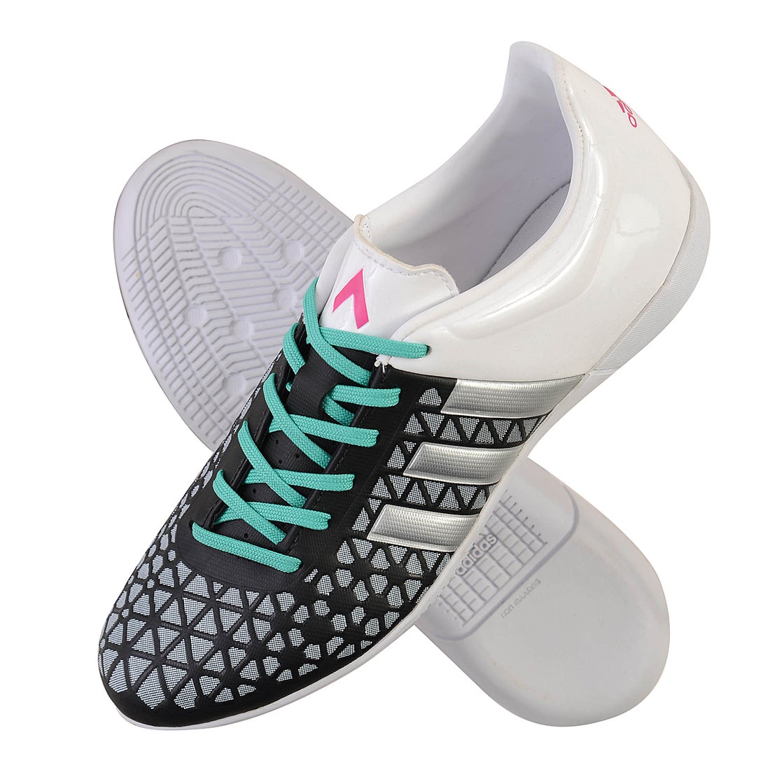adidas アディダス エース 15.3 IN ジュニア(ブラック×シルバー) KCU68