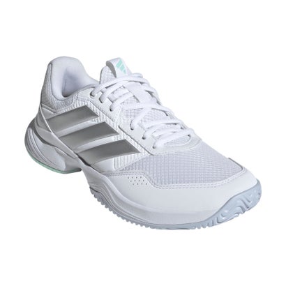 アディダス adidas アディダス adidas テニス ゲームコート 3 オールコート テニス / GameCourt 3 All Court Tennis レディース シューズ 軽 （フットウェアホワイト/シル）｜詳細画像
