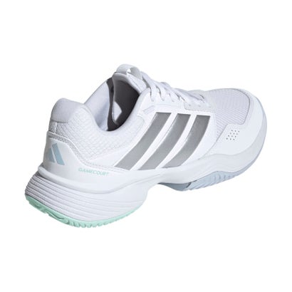アディダス adidas アディダス adidas テニス ゲームコート 3 オールコート テニス / GameCourt 3 All Court Tennis レディース シューズ 軽 （フットウェアホワイト/シル）｜詳細画像