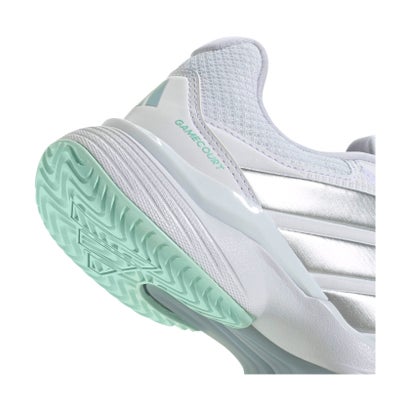 アディダス adidas アディダス adidas テニス ゲームコート 3 オールコート テニス / GameCourt 3 All Court Tennis レディース シューズ 軽 （フットウェアホワイト/シル）｜詳細画像